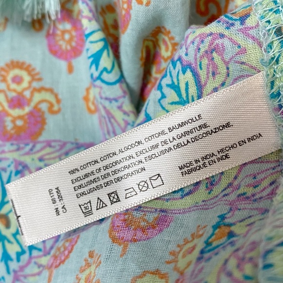 Anthro Lilka Sweetest Dream Tie Neck Printed Top - Picture 8 of 9